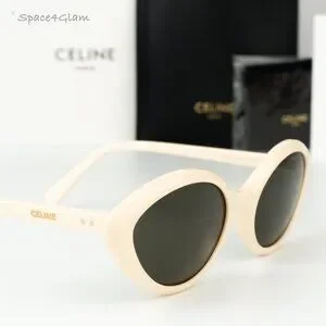 NEW CELINE CL40264U 25N WOMEN IVORY KHAKI SUNGLASSES CELINE New Celine CL40264U 25N Shiny Ivory/Khaki 57-20-140  main image 3